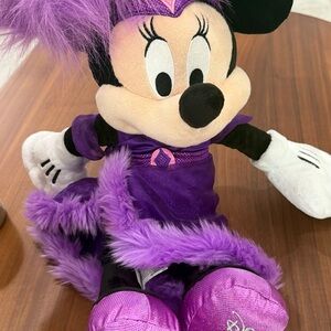 Disney Minnie Mouse Plush in Purple and Black Outfit